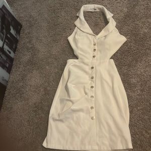 White classy tight fitting dress